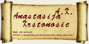 Anastasija Krstonošić vizit kartica